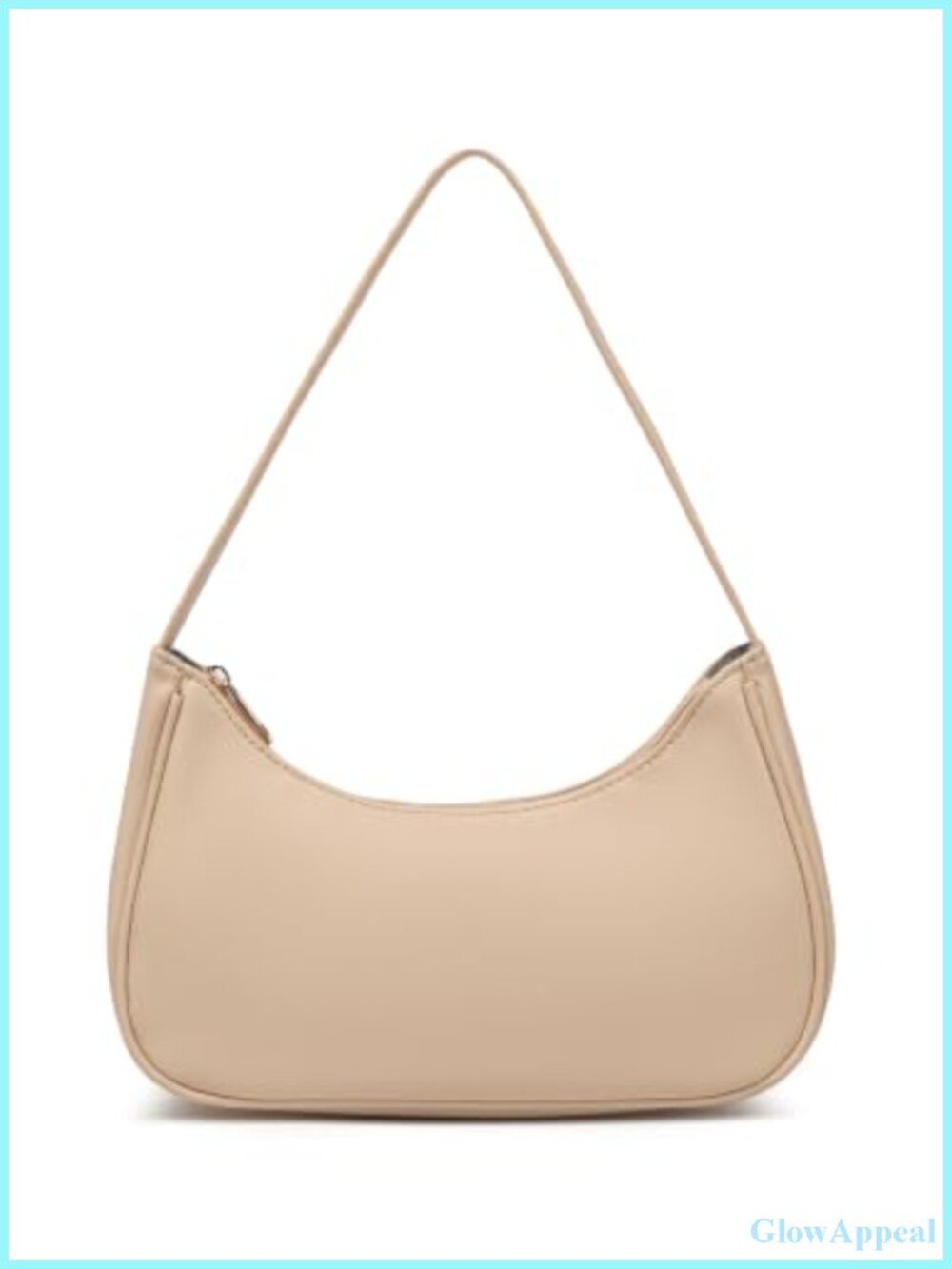 Vegan Leather Hobo Shoulder Bag with Zipper Closure - Women's Retro Tote Handbag